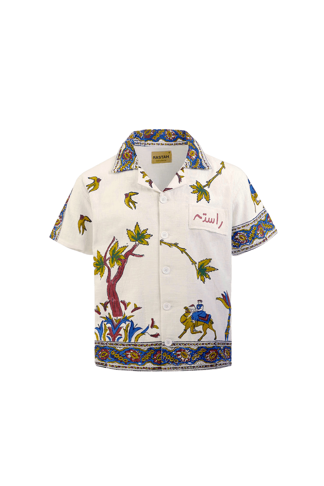 Raastah - "desert Bloom" Block Print Button Down