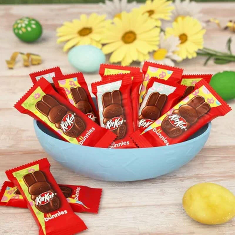 KIT KAT Easter Milk Chocolate Wafer Bunnies Candy, 65 Pcs.