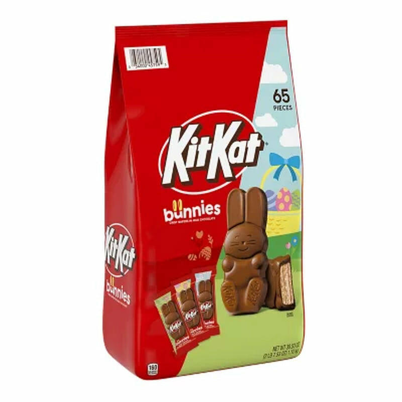 KIT KAT Easter Milk Chocolate Wafer Bunnies Candy, 65 Pcs.