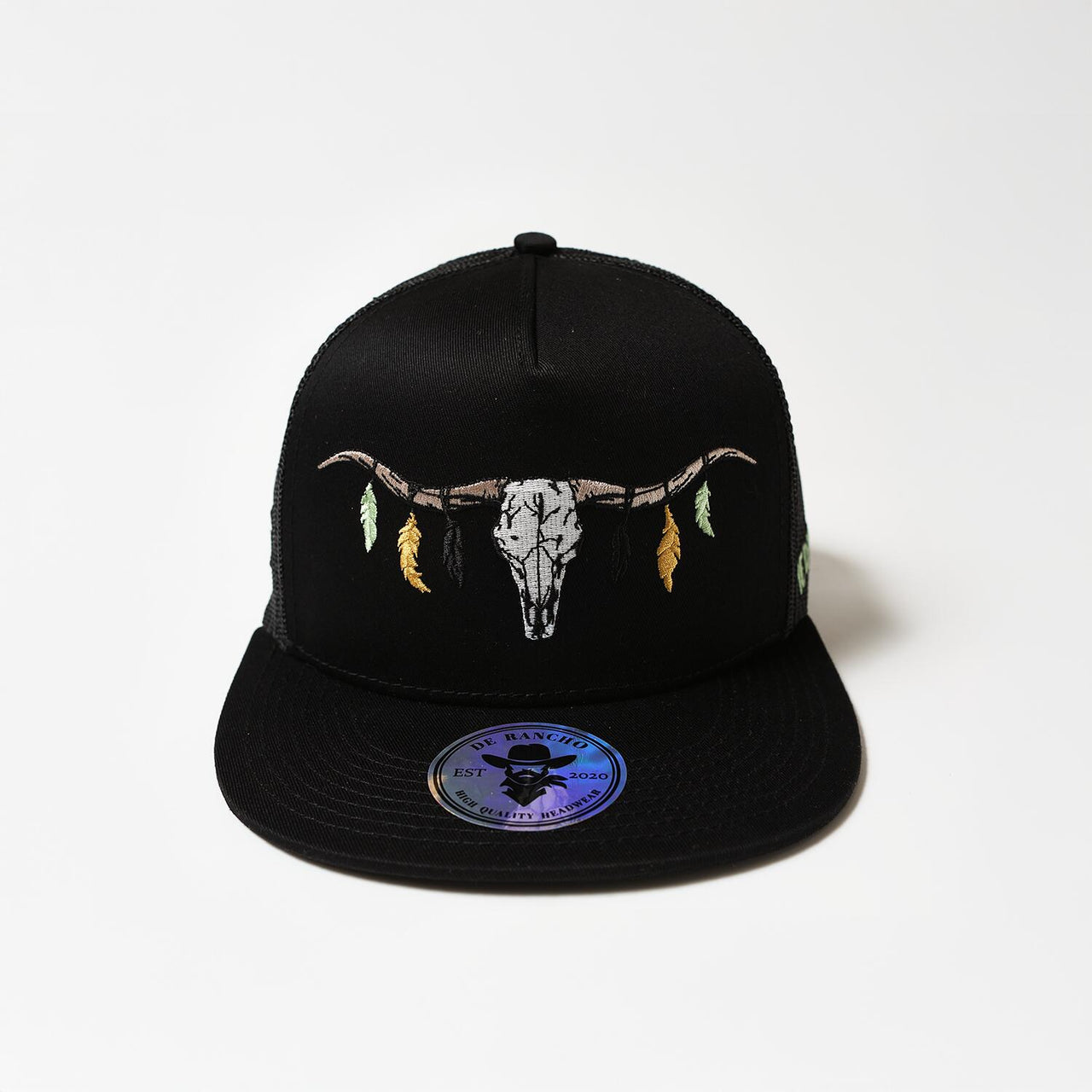 De Rancho Longhorn Skull Hat (BLACK) Dr086