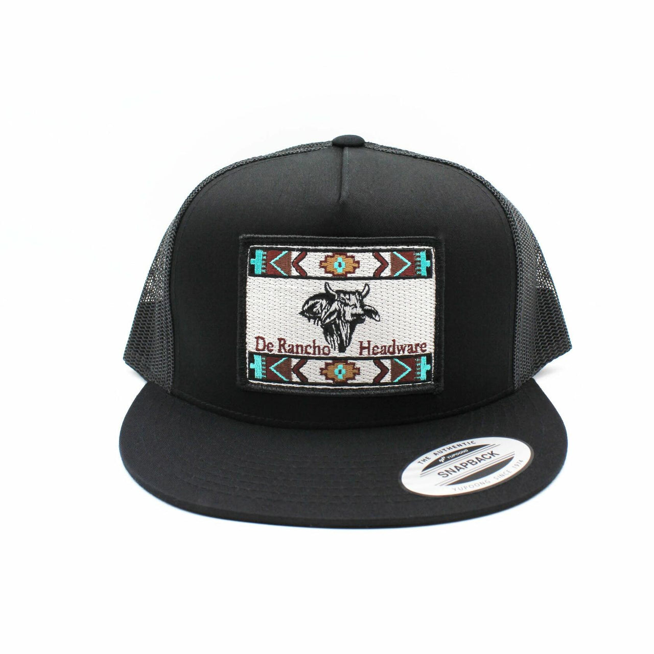 De Rancho Aztec Bull (BLACK) Hat