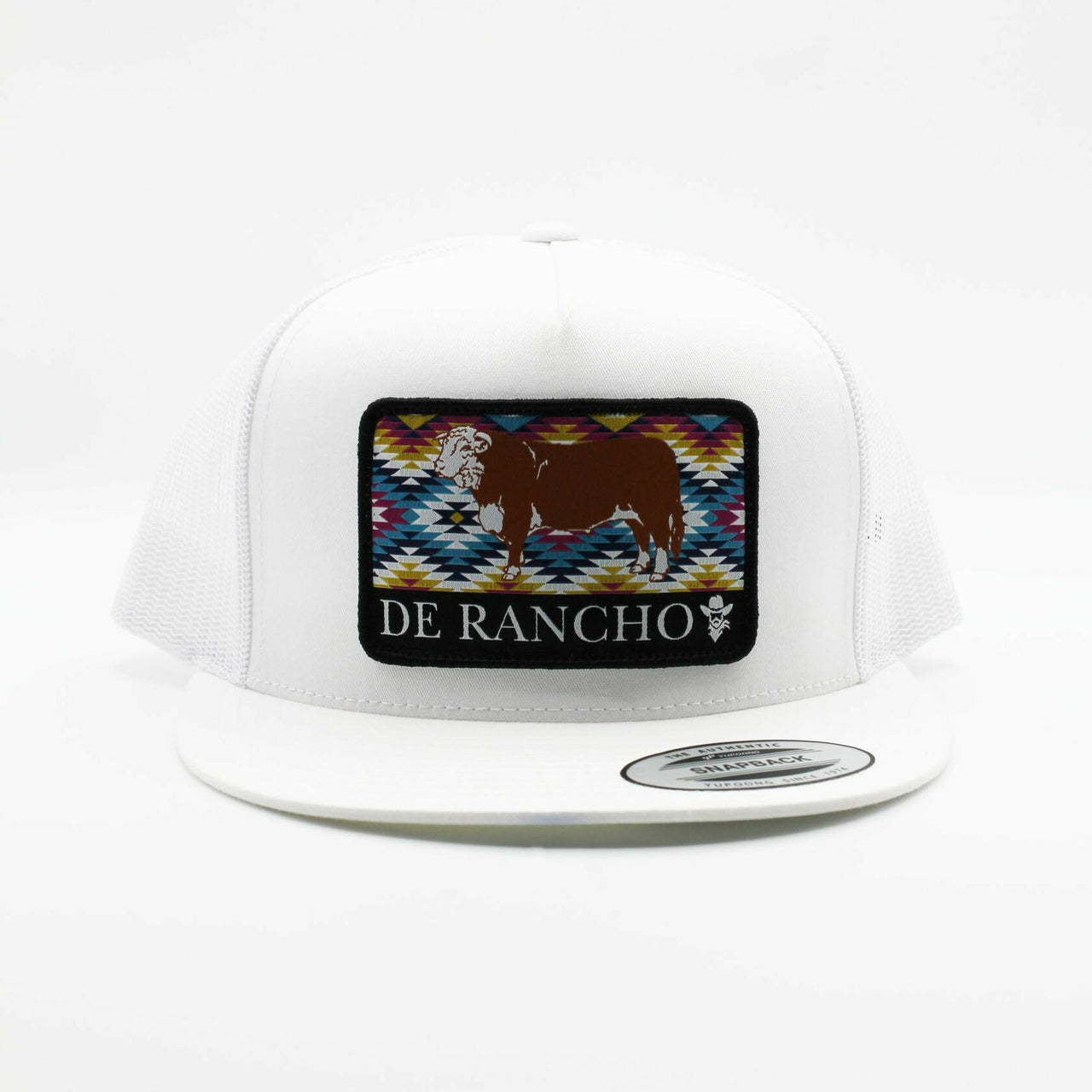 De Rancho Charolais Aztec Print White Hat