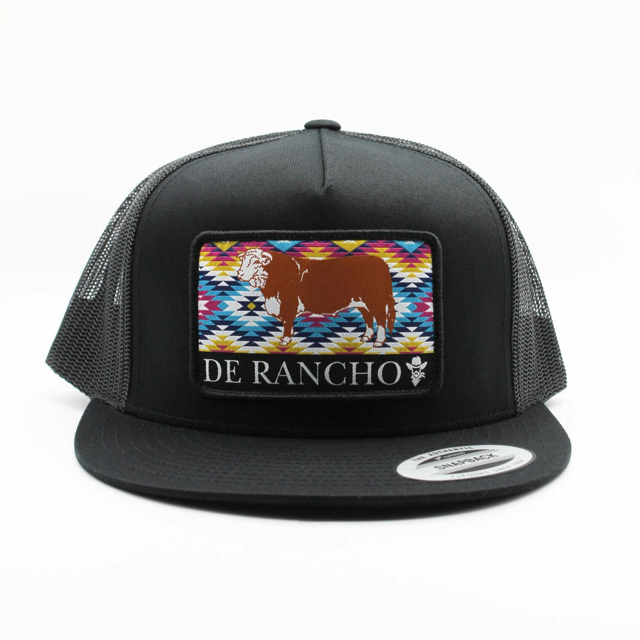 De Rancho Charolais Aztec Print Black Hat