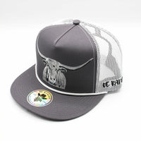 De Rancho Longhorn (GRAY/WHITE) Dr043 Hat