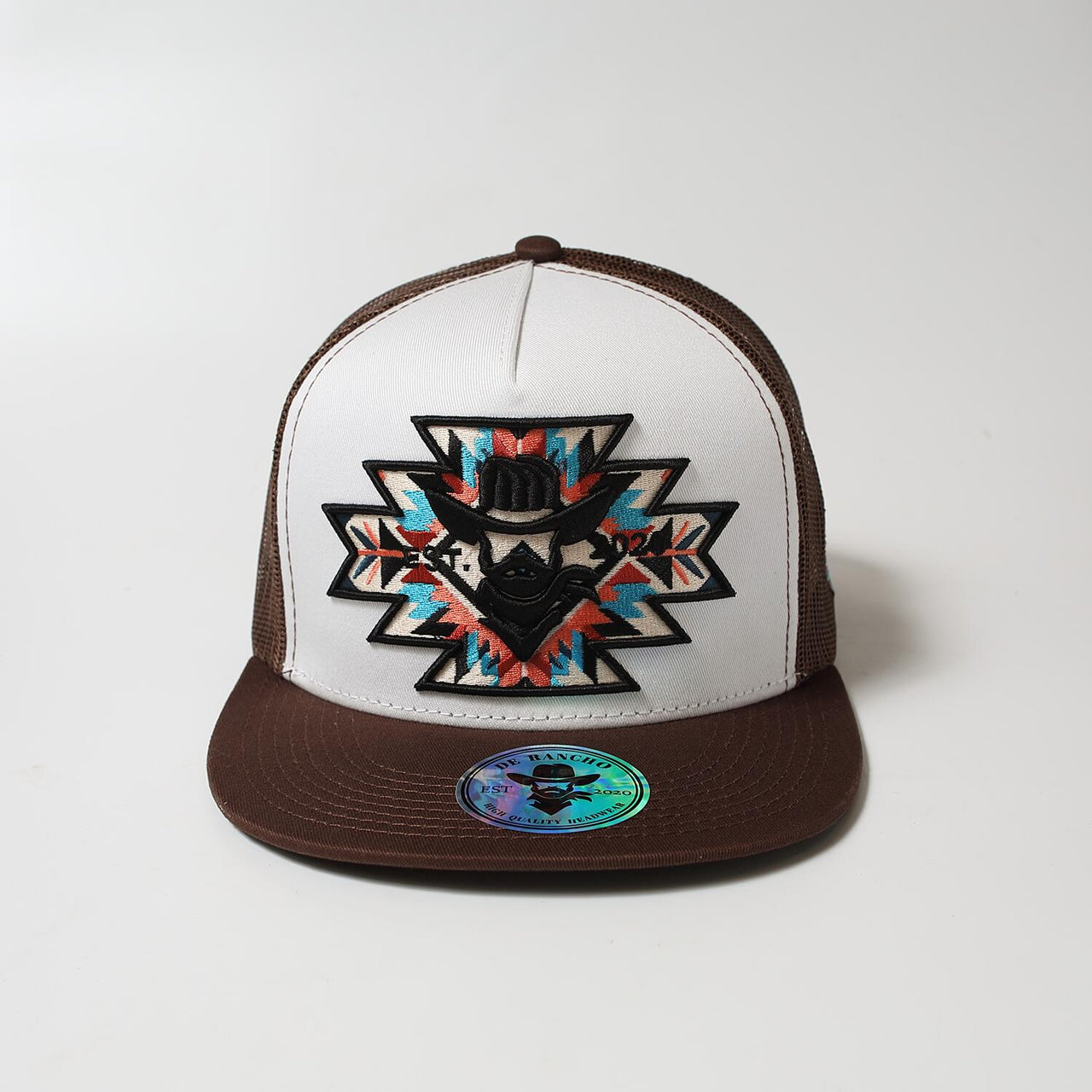 De Rancho Amarillo Heart (WHITE/BROWN) Dr095 Hat