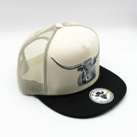 De Rancho Longhorn (CREAM/BLACK) Dr041 Hat