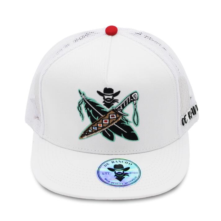 Tribal Feather Knife Cowboy Cap (WHITE) Hat