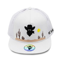 De Rancho Desert Cowboy Glow in the Dark (WHITE) Dr021 Hat