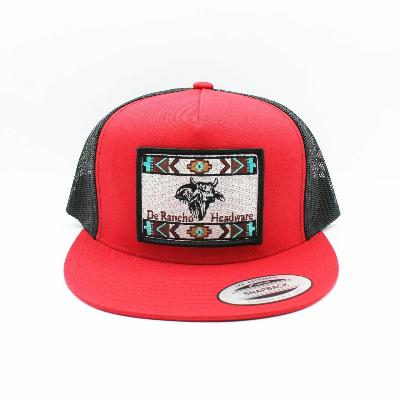 De Rancho Aztec Bull (RED/BLACK) Hat