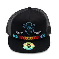 De Rancho Tribal Stripe Hat (BLACK) Dr017