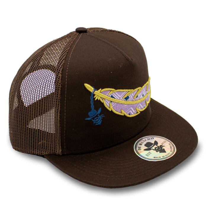 De Rancho Gold Feather (BROWN) Dr012 Hat
