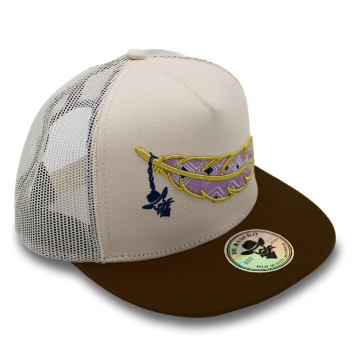 De Rancho Gold Feather (KHAKI) Dr015 Hat