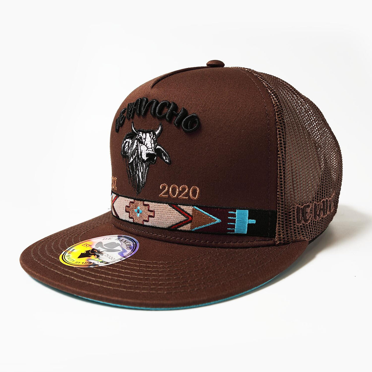 De Rancho Tribal Bull Grey Hat Dr074