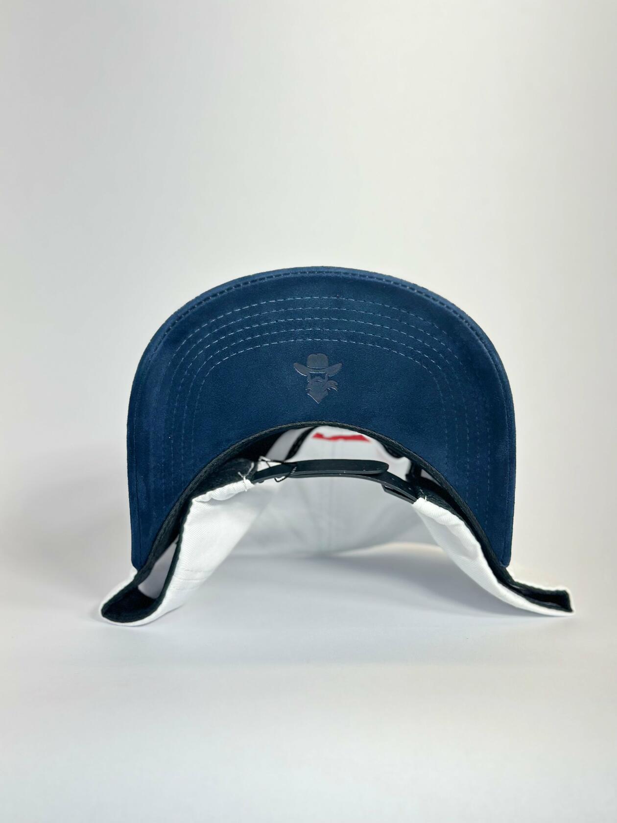 De Rancho Suede Ball Cap (NAVY BLUE/WHITE) Dr238 Hat