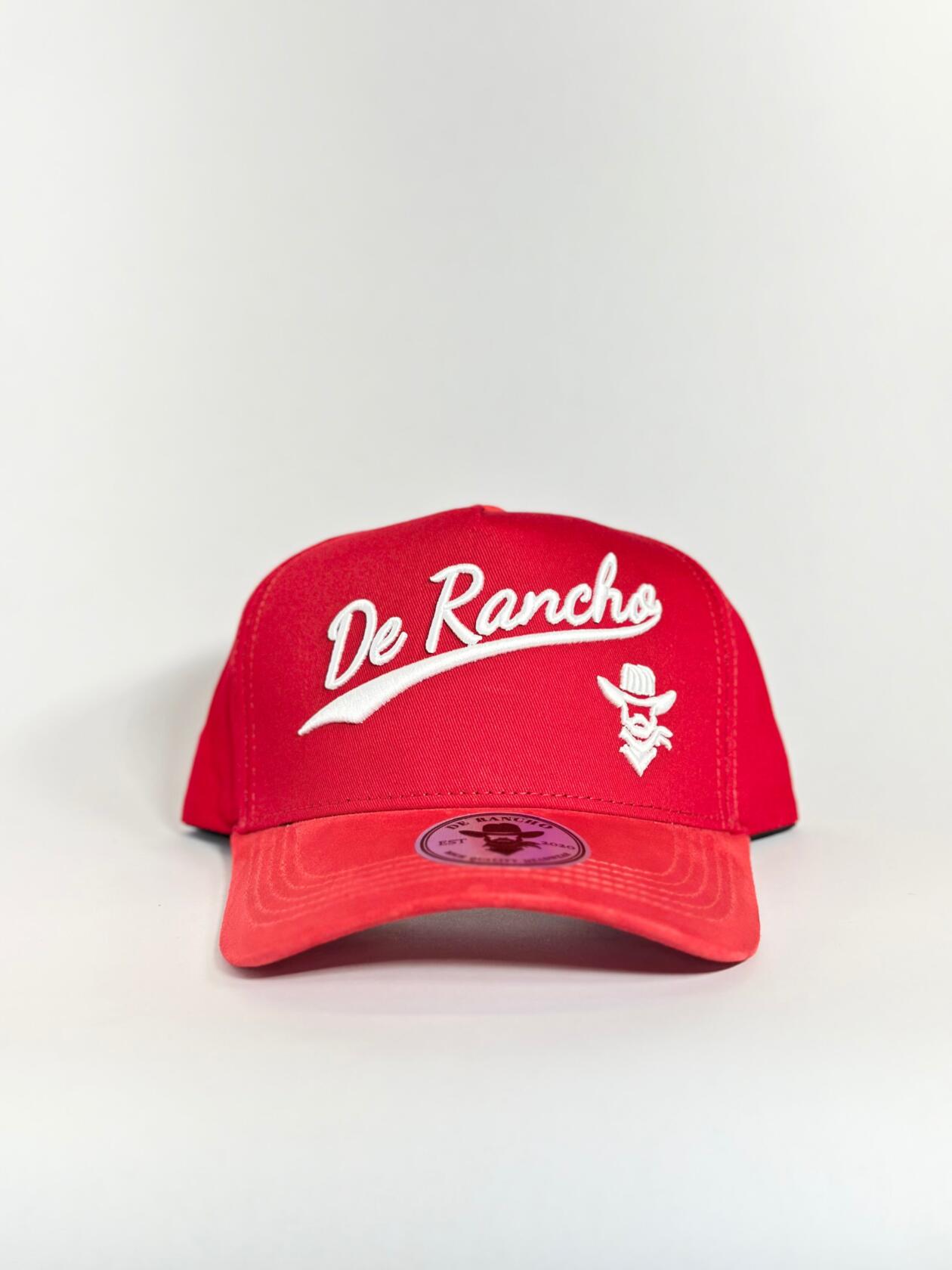 De Rancho Suede Ball Cap (RED) Dr236 Hat
