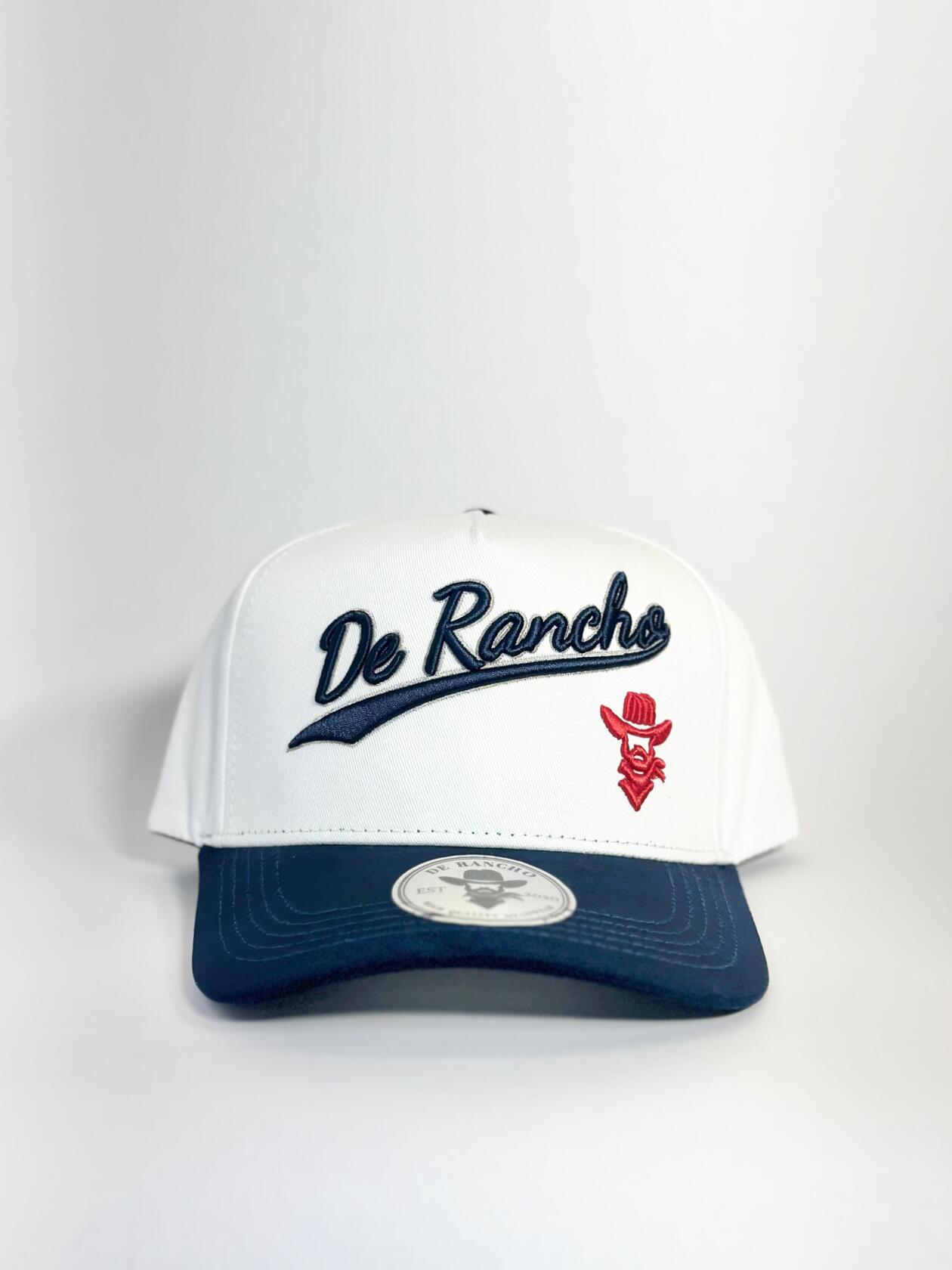 De Rancho Suede Ball Cap (NAVY BLUE/WHITE) Dr238 Hat