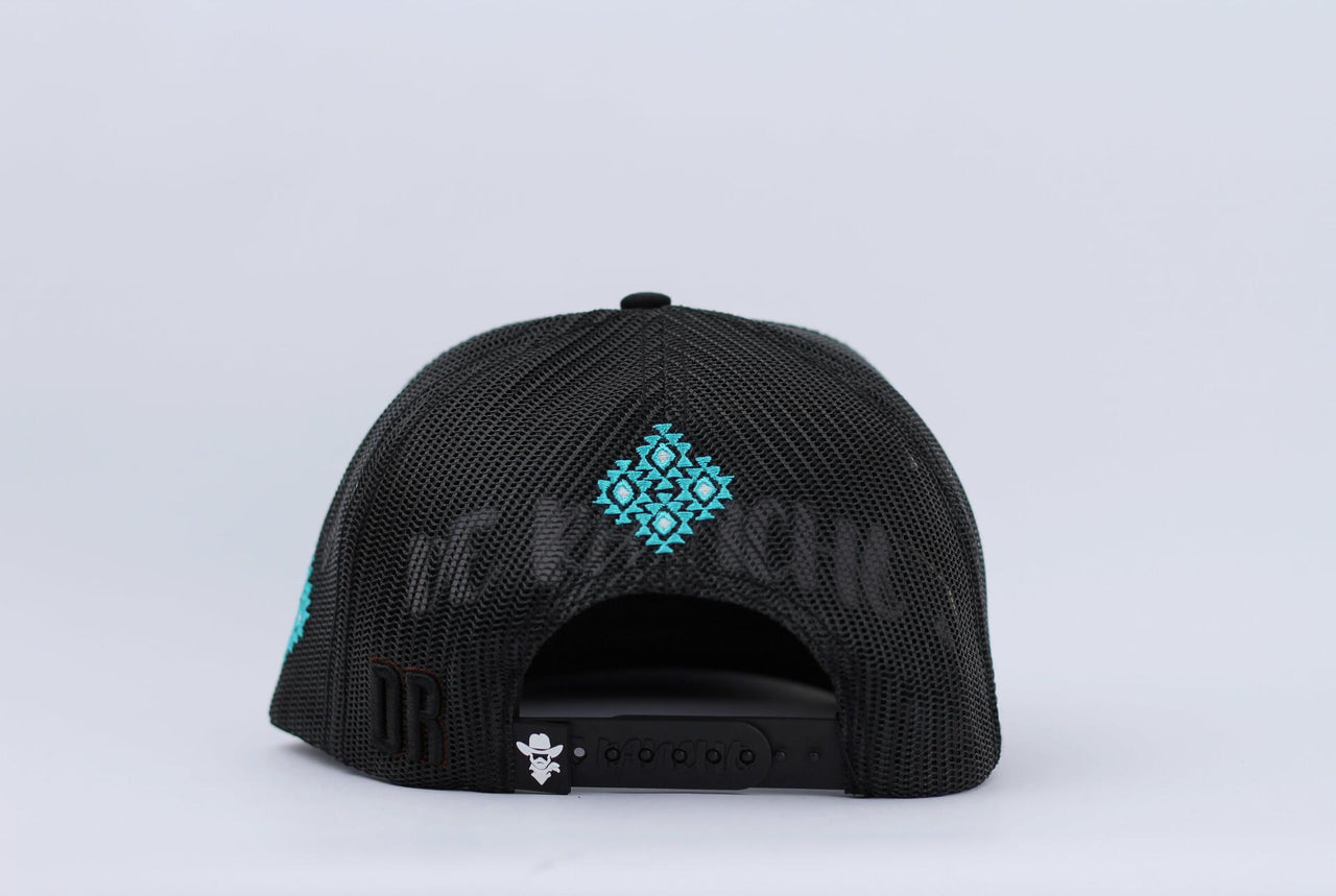 De Rancho Western Print Hat (BLACK) Dr245