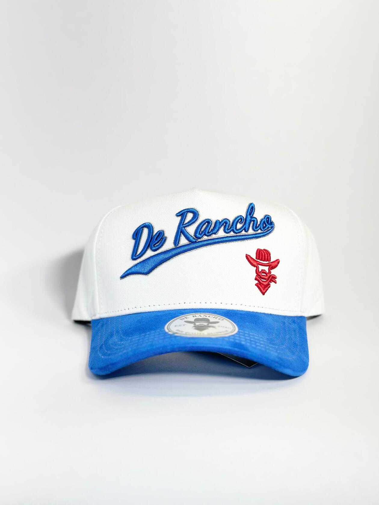 De Rancho Suede Ball Cap (WHITE/BLUE) Dr240 Hat
