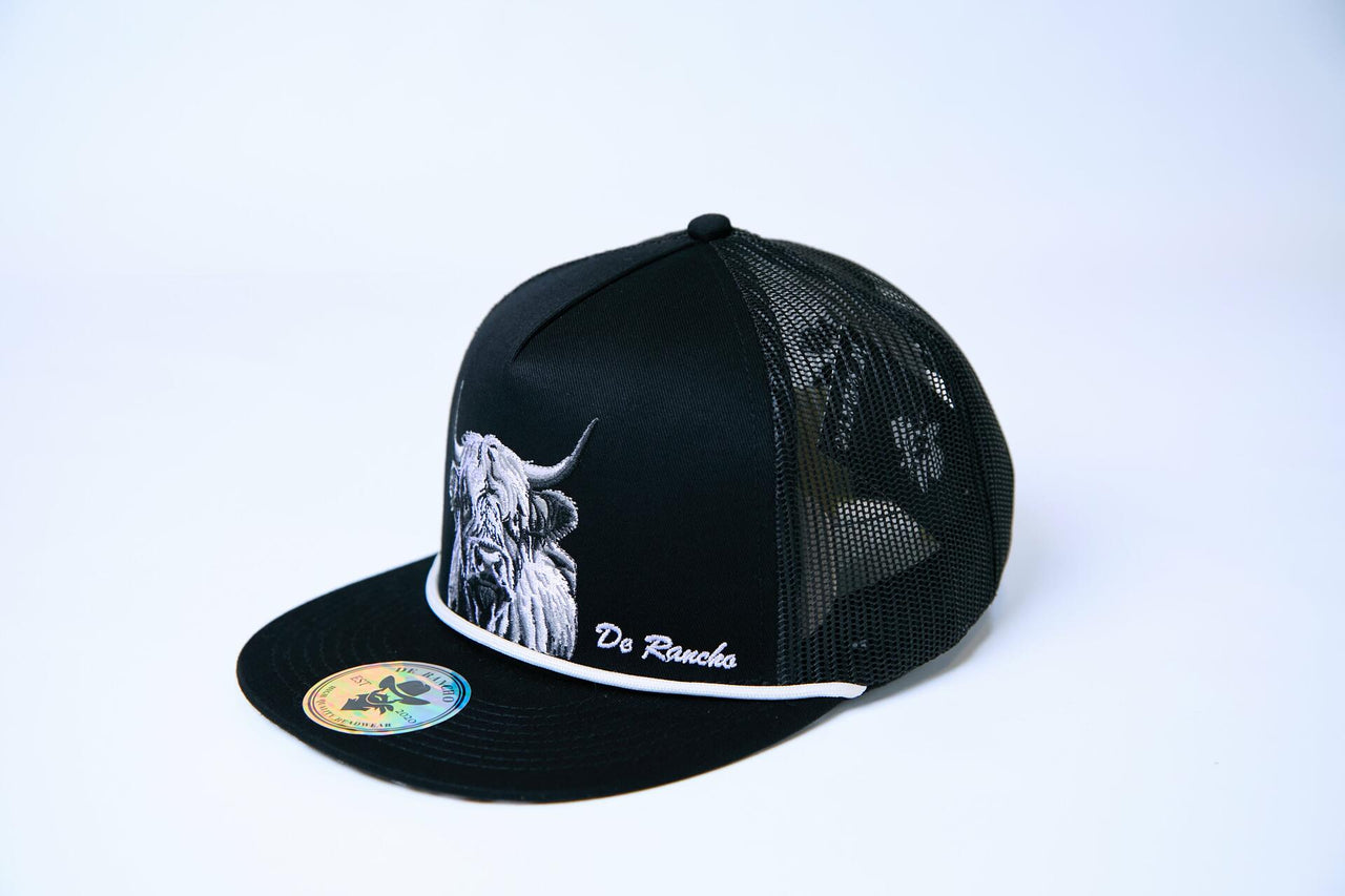 De Rancho Highland Cow #1 Hat (BLACK) Dr177