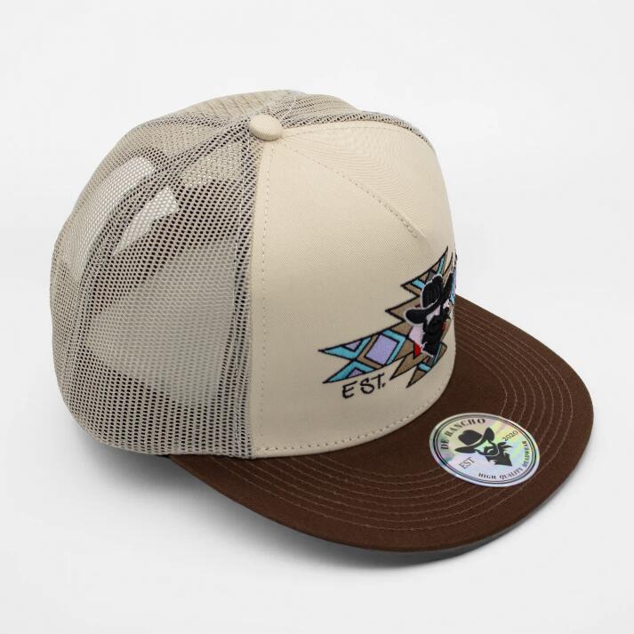 De Rancho Tribal Cross Cowboy Hat (KHAKI) Dr026