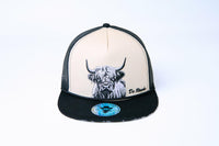 De Rancho Highland Cow #1 Hat (CREAM/BLACK) Dr175