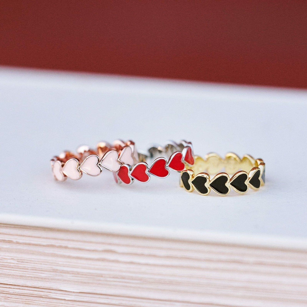 Pura Vida Love Hearts Band Ring