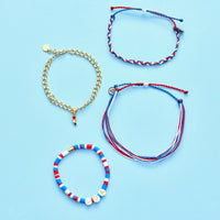 Pura Vida USA Disc Stretch Bracelet