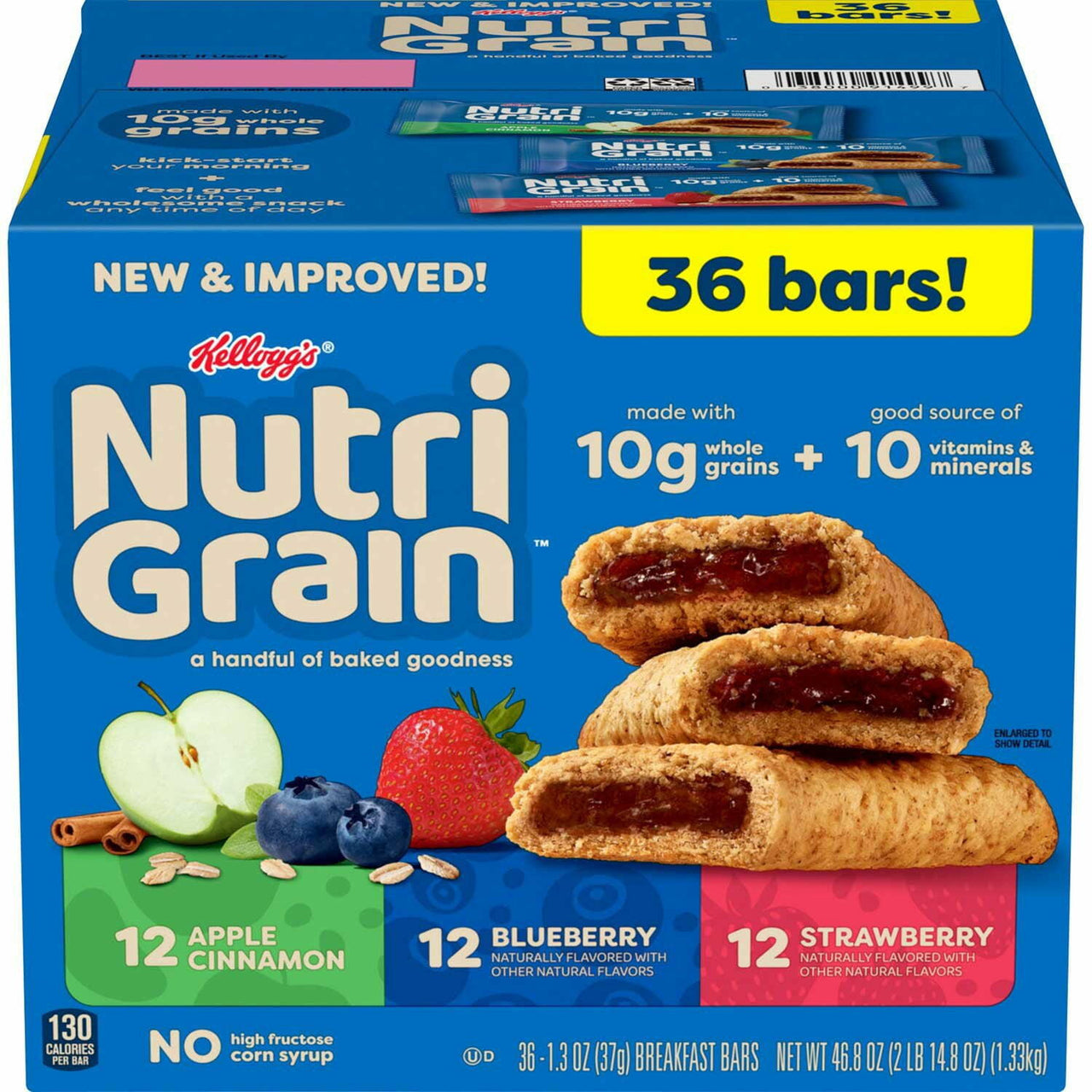 Nutri-Grain Bars Variety Pack, 1.3 oz., 36 pk.