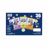 SkinnyPop Variety Snack Pack Popcorn, 0.5 oz., 36 pk.