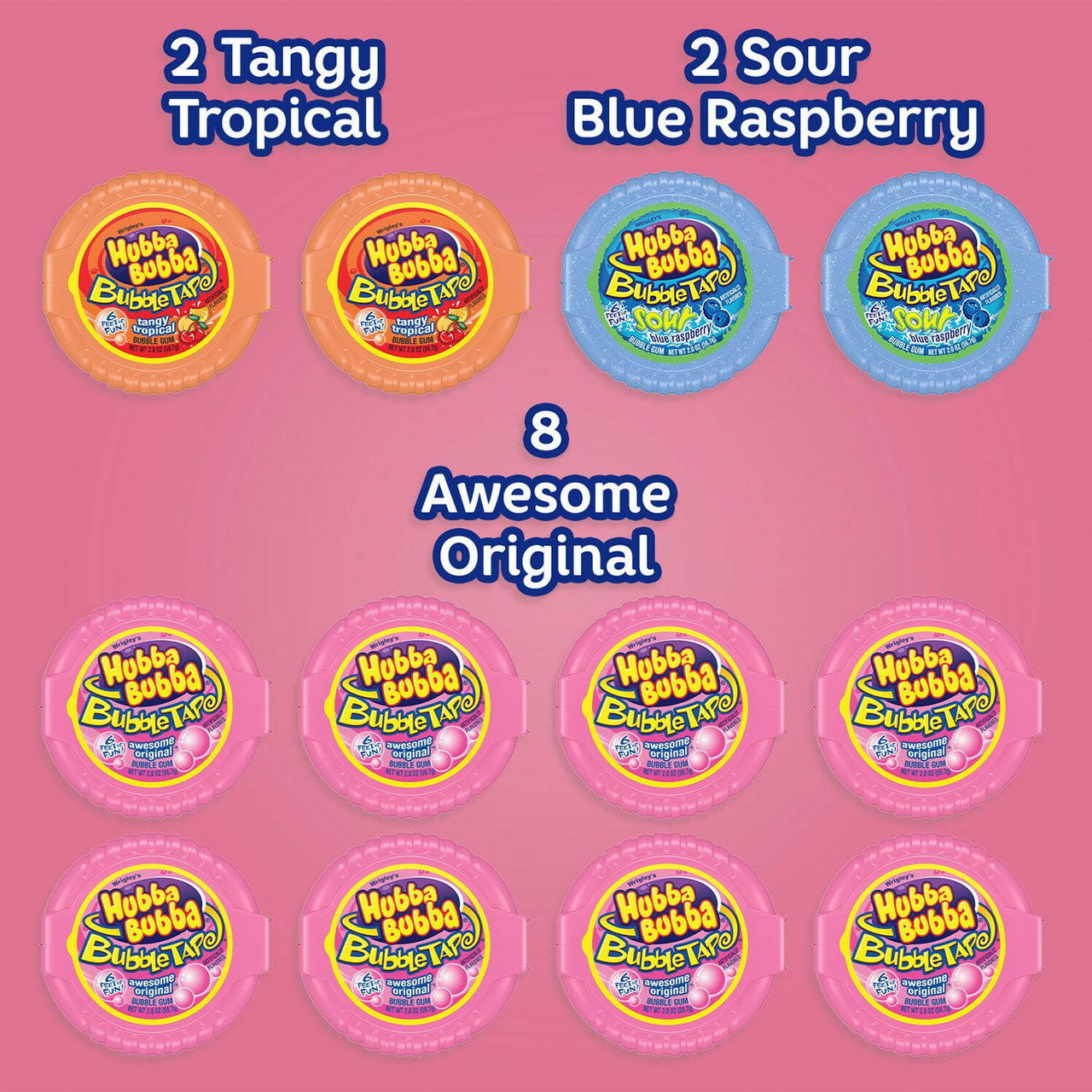 Hubba Bubba Bubble Tape Gum, 2 oz., 12 pk.