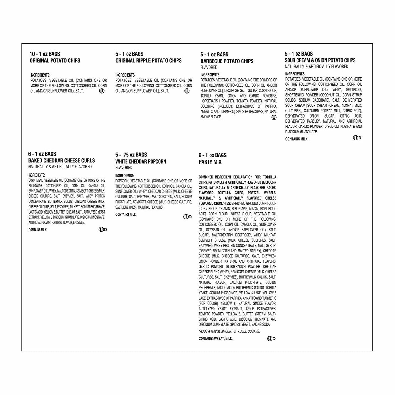 Utz Jumbo Snack Pack, 1 oz., 42 pk.