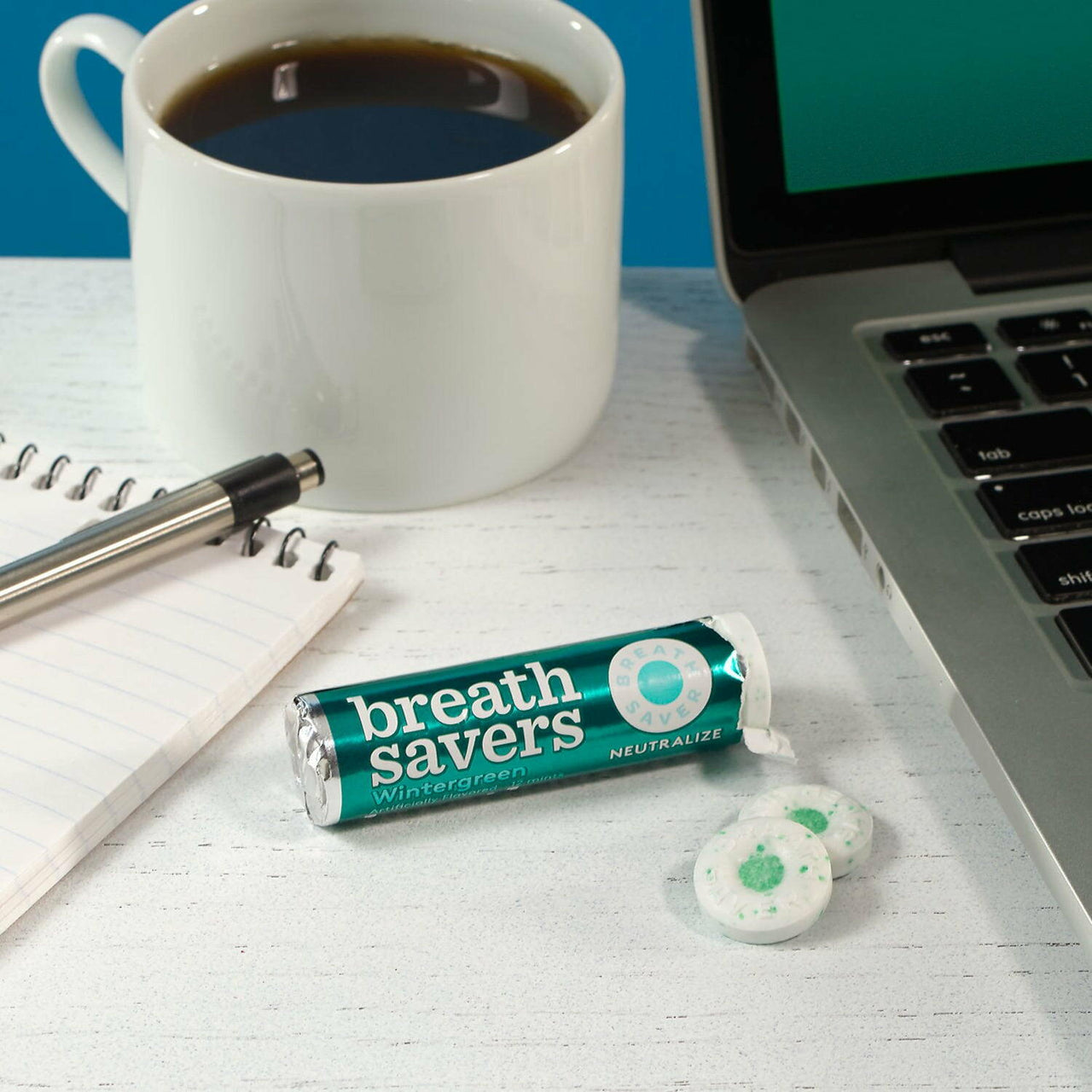 BREATH SAVERS Wintergreen Sugar Free Breath Mints Rolls, 0.75 oz., 24 ct.