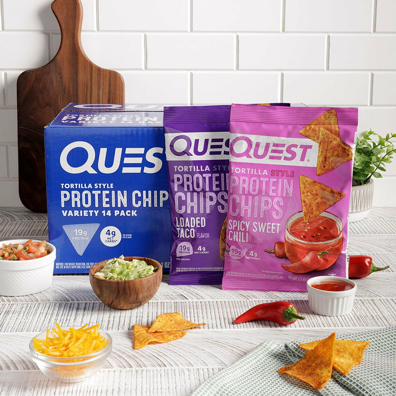Quest Tortilla-Style 19g Protein Chips, Variety Pack, 14 ct.