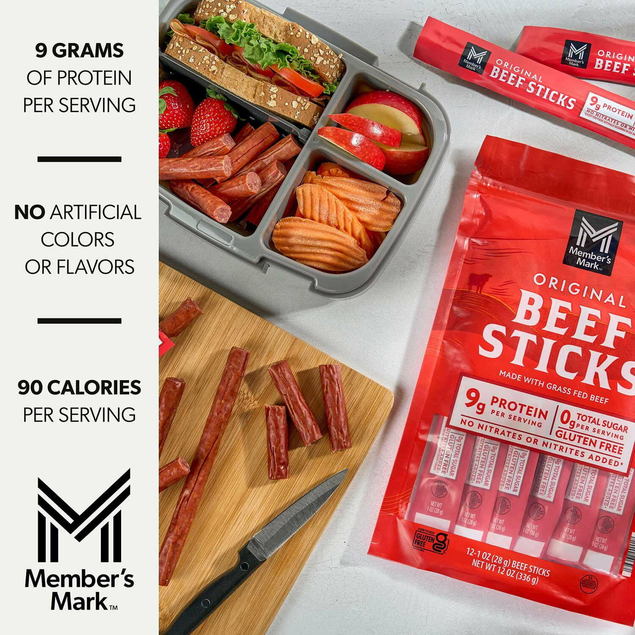 Member's Mark Original Grassfed Beef Snack Sticks 1 oz., 12 pk.
