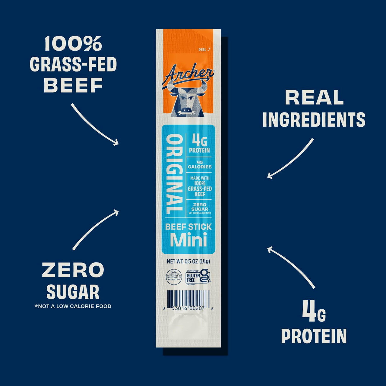 Archer Original Mini Beef Sticks, 0.5 oz, 24 pk.