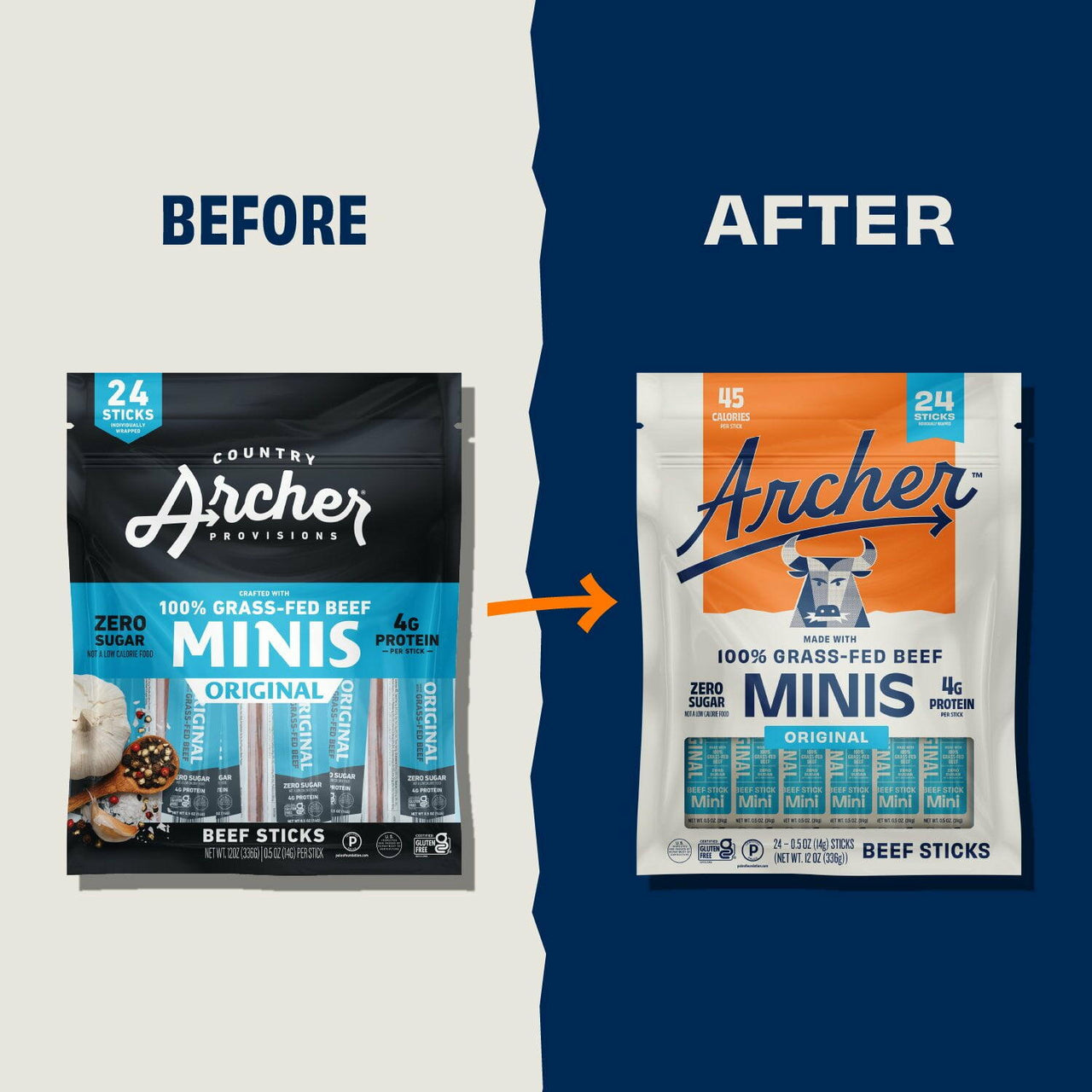 Archer Original Mini Beef Sticks, 0.5 oz, 24 pk.