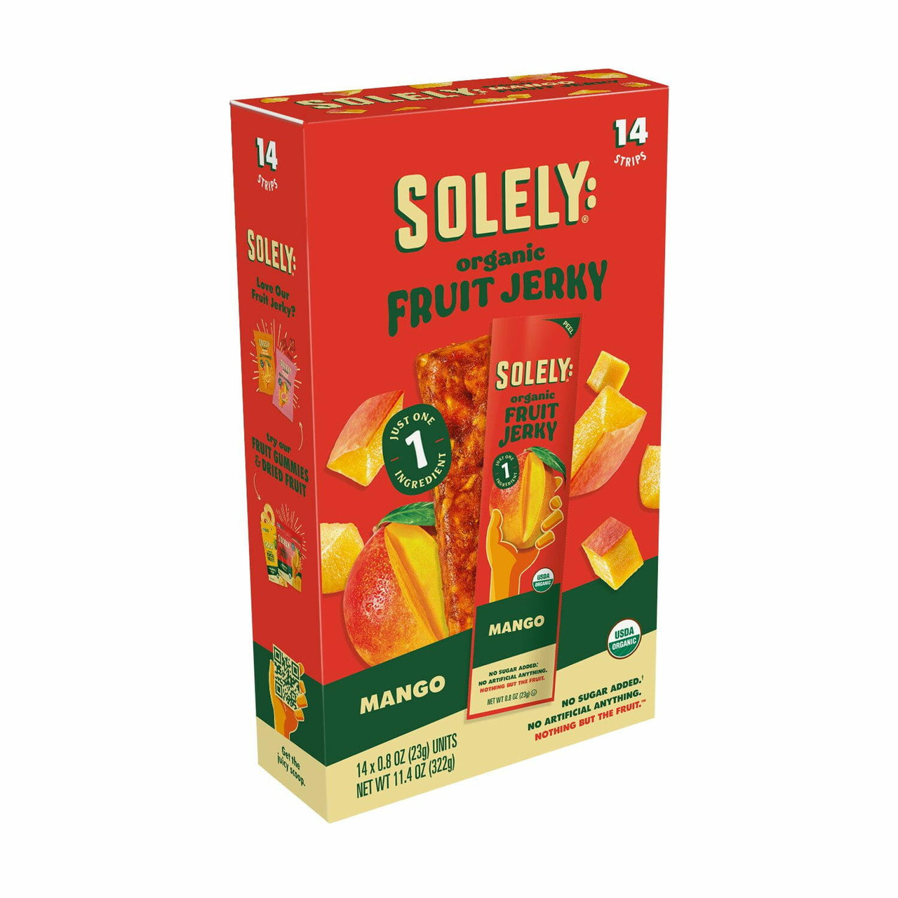 Solely Organic Mango Fruit Jerky 0.8 oz., 14 pk.