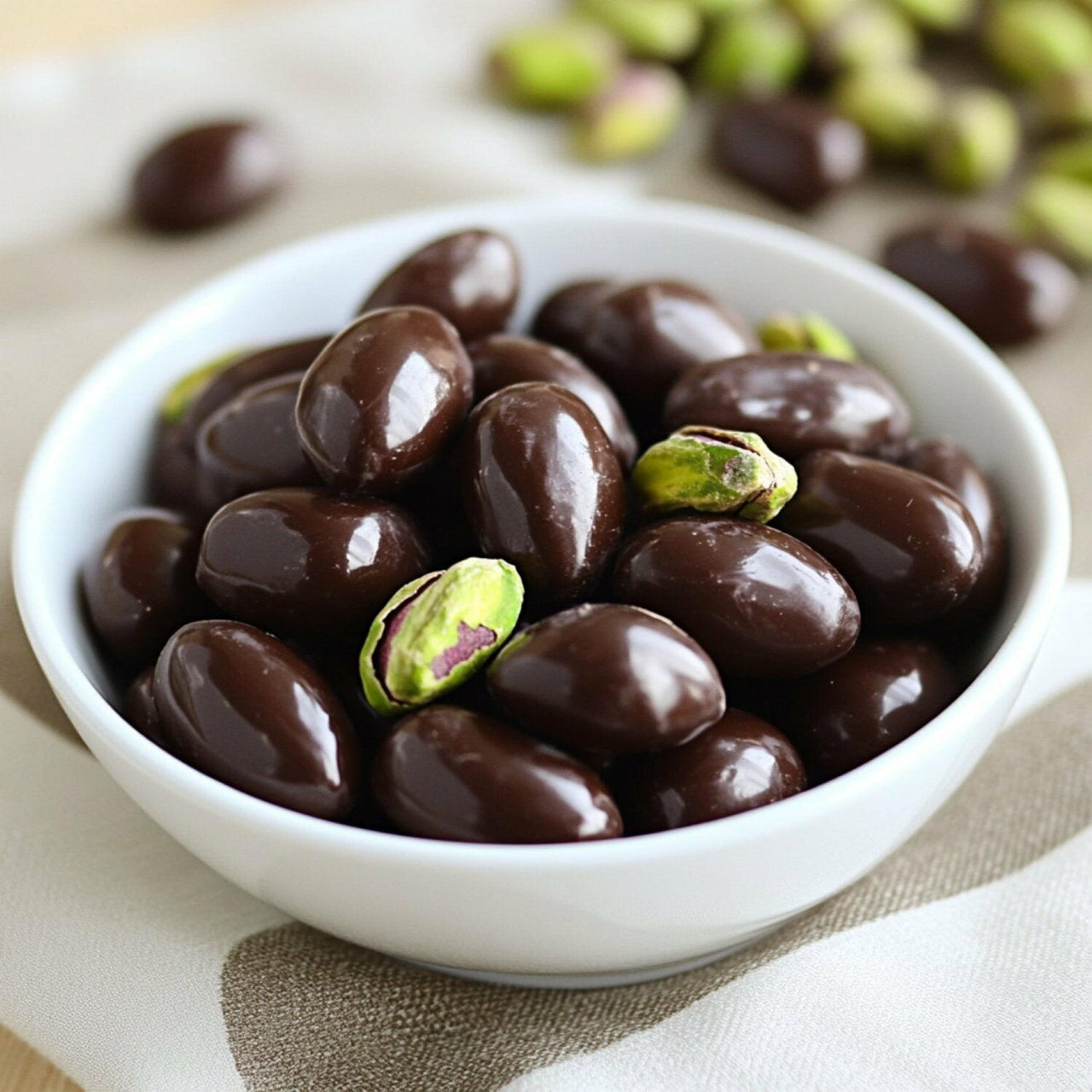 Members Mark Dark Chocolate Covered Roasted Pistachios, 22 oz.