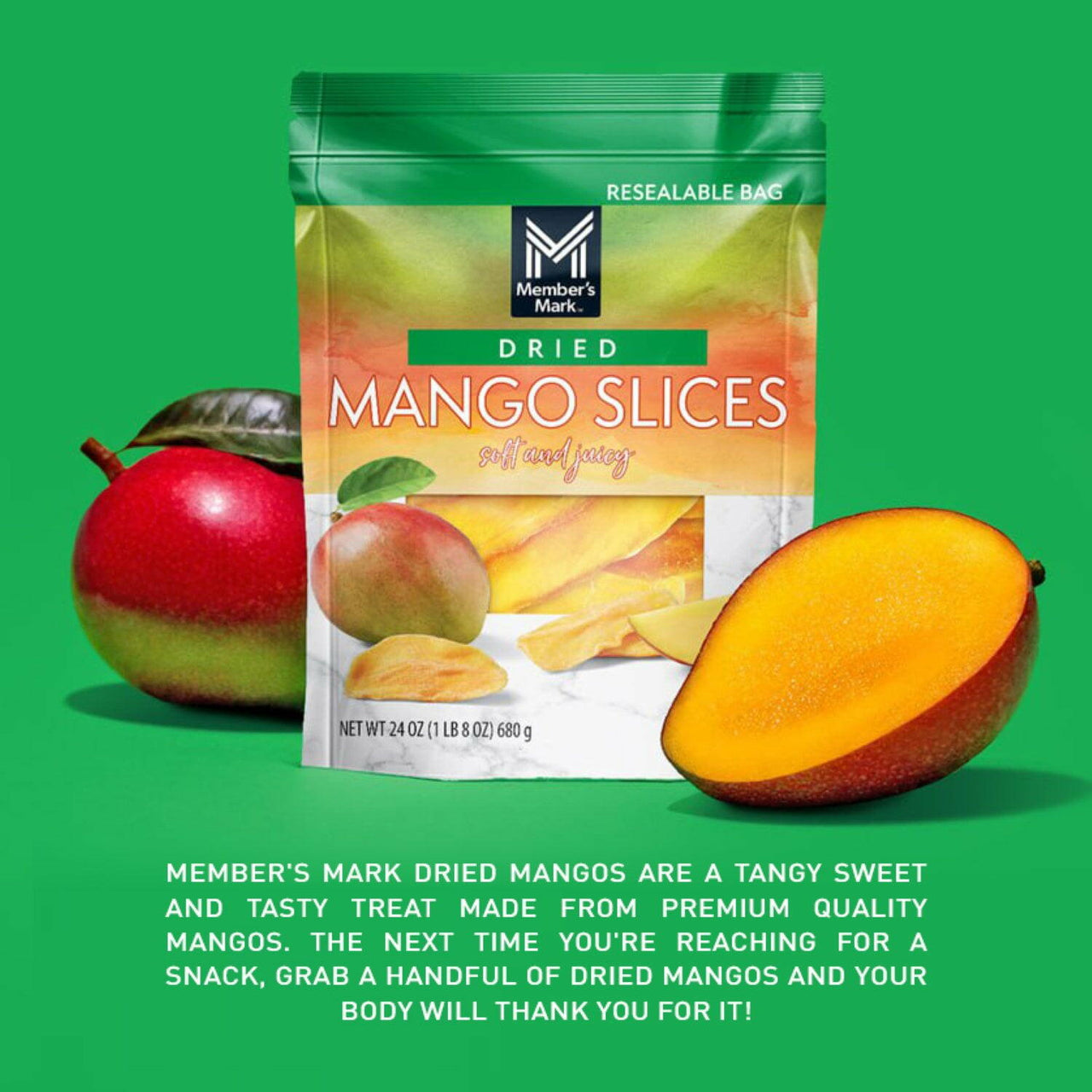 Member's Mark Dried Mango, 24 oz.