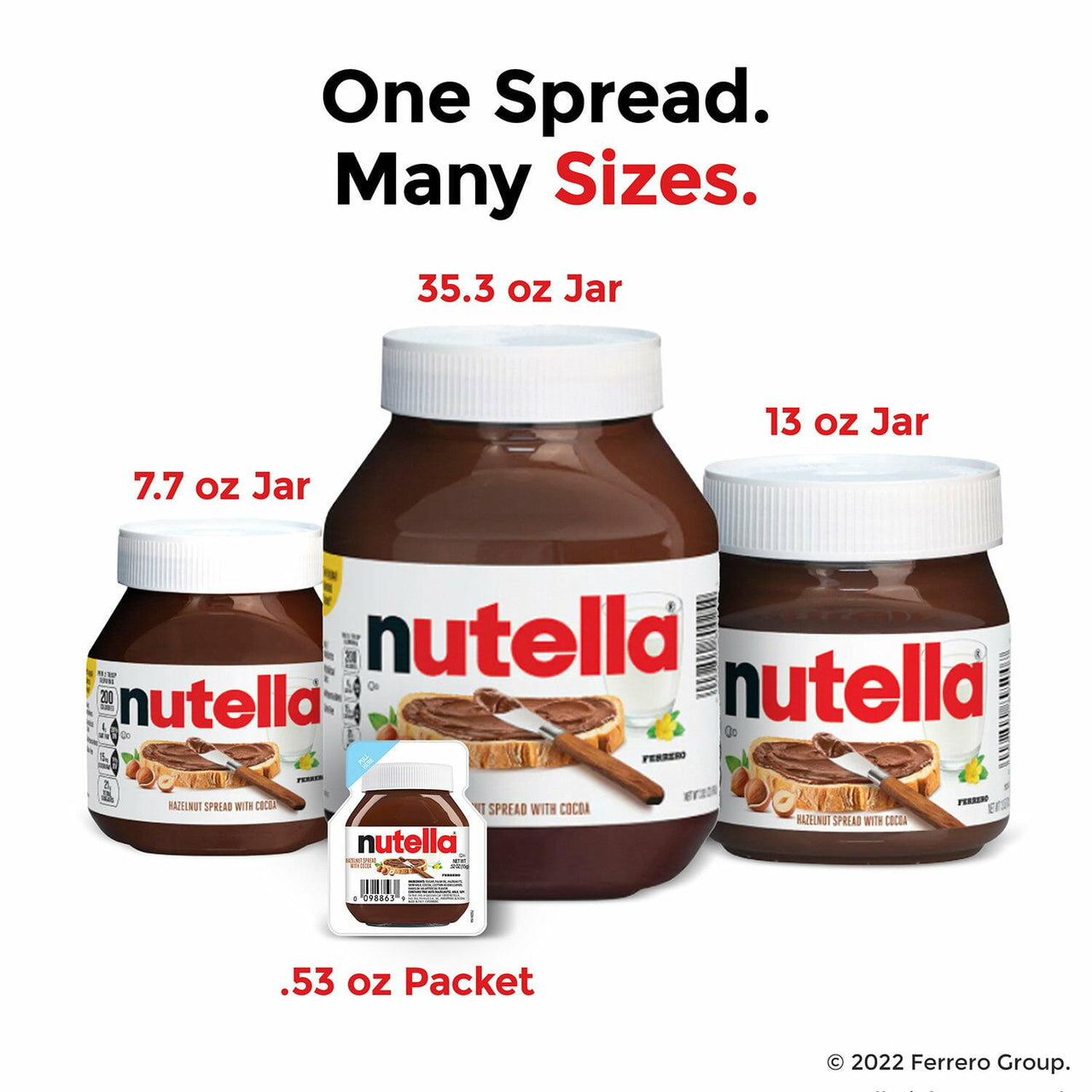 Nutella Hazelnut Spread with Cocoa, 26.5 oz., 2 pk.