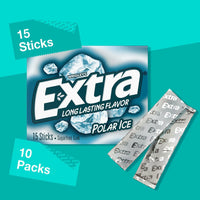 Extra Polar Ice Sugar Free Chewing Gum, 15 pcs., 10 pk.