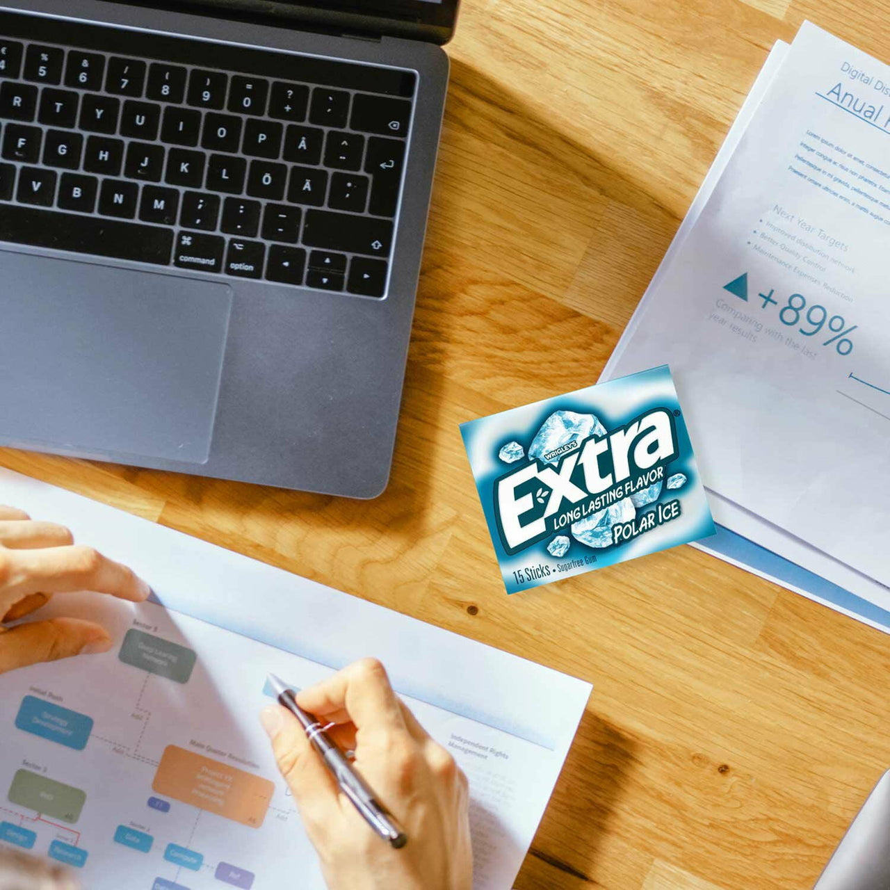 Extra Polar Ice Sugar Free Chewing Gum, 15 pcs., 10 pk.