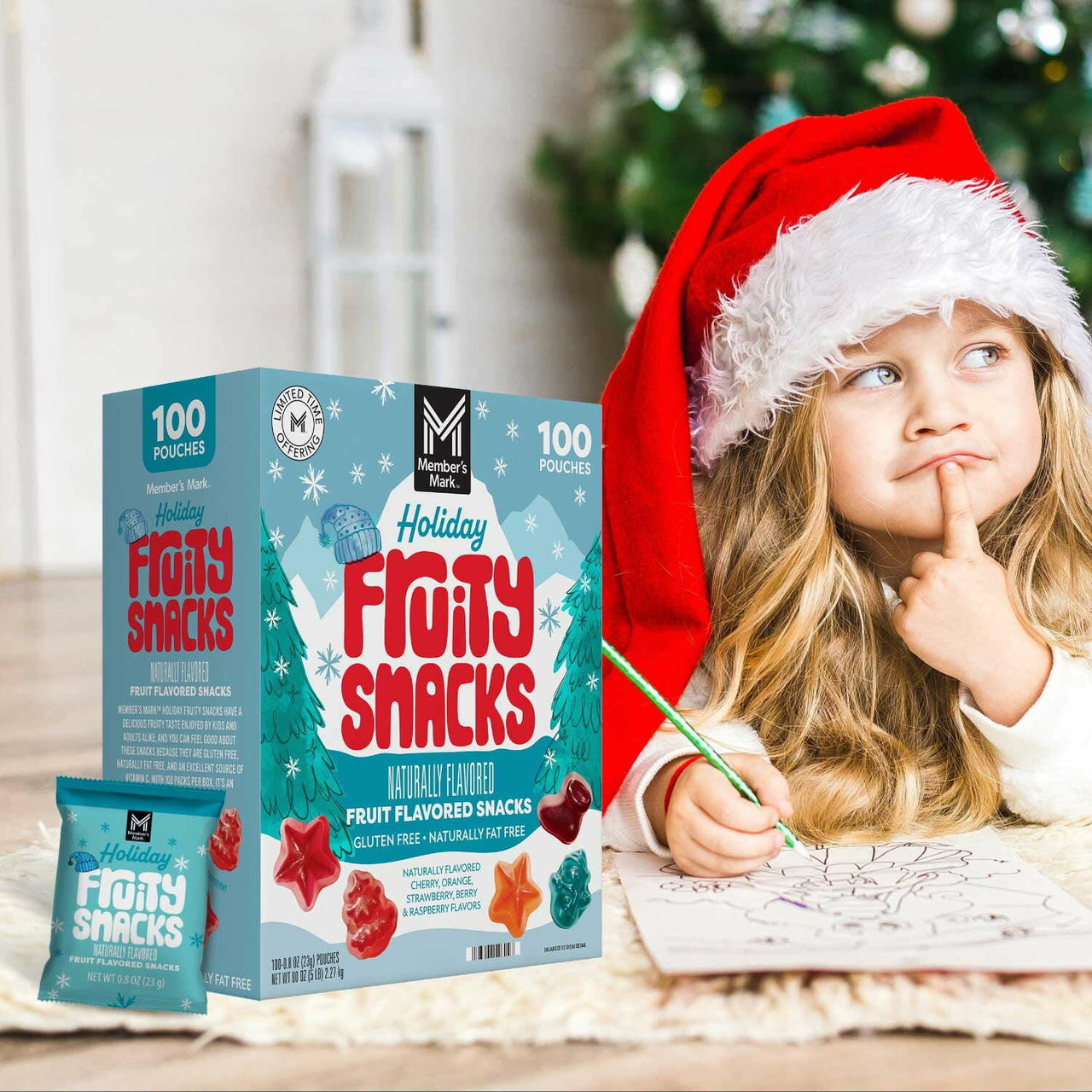 Member's Mark Holiday Fruity Snacks Variety Pack, 0.8 oz., 100 ct.