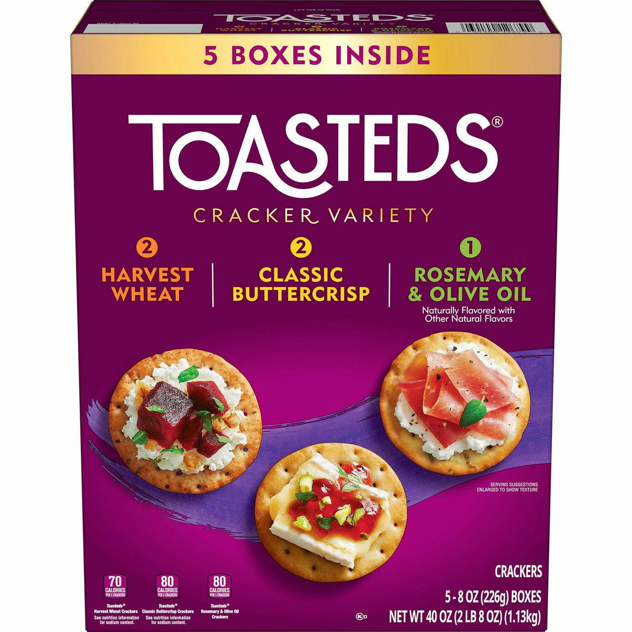 Kellogg's Toasted Variety Pack Crackers, 40 oz.