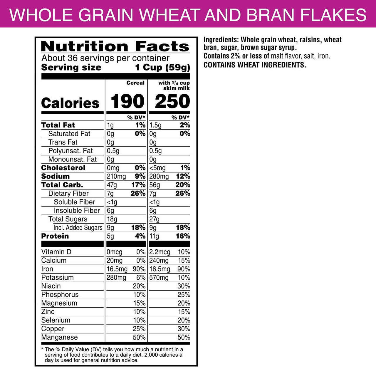 Raisin Bran Cereal, 76.5 oz.