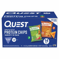 Quest Tortilla Style 18-20g Protein Chip Variety Pack, Chili Lime and Nacho Cheese 14 ct.