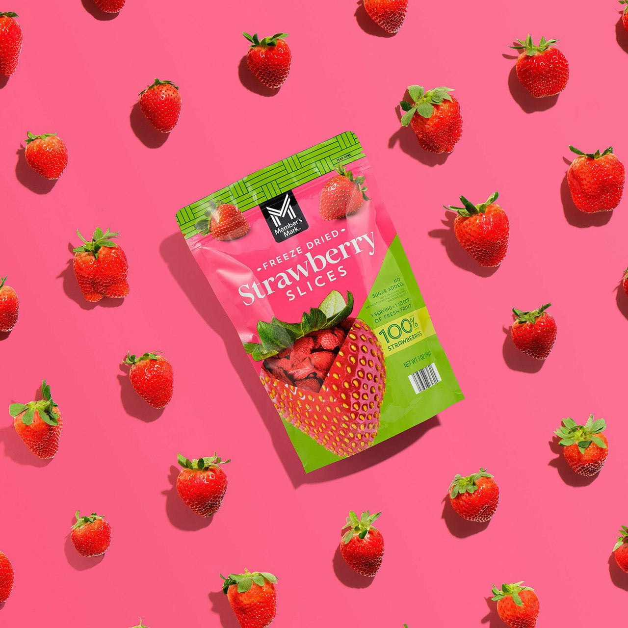 Member's Mark Freeze Dried Strawberry Slices, 3 oz.