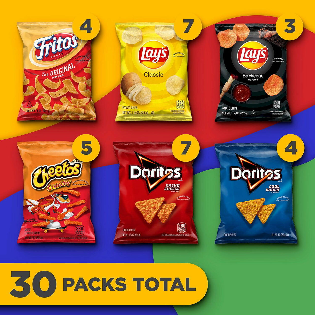 Frito-Lay Variety Pack Chips, 30 pk.