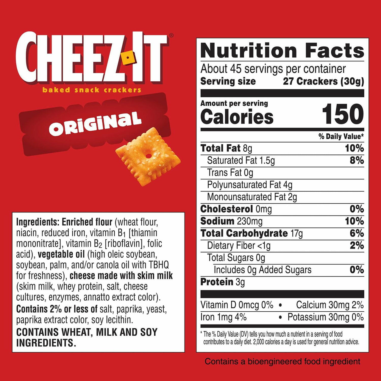 Cheez-It Original Baked Snack Crackers, 24 oz., 2 pk.