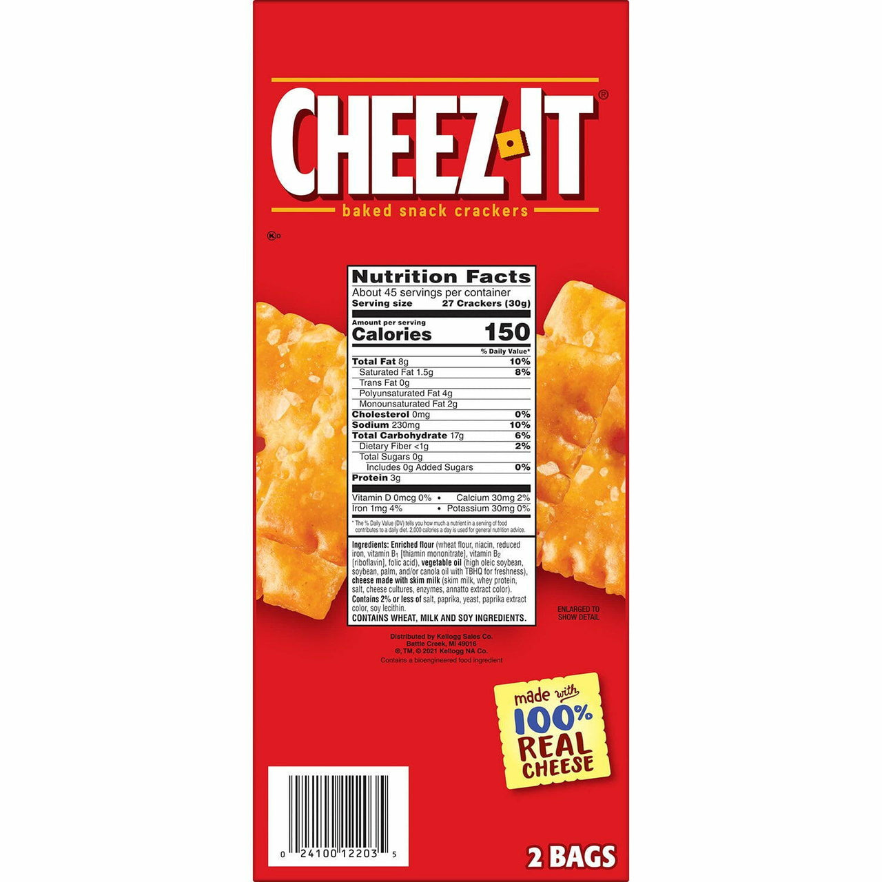 Cheez-It Original Baked Snack Crackers, 24 oz., 2 pk.